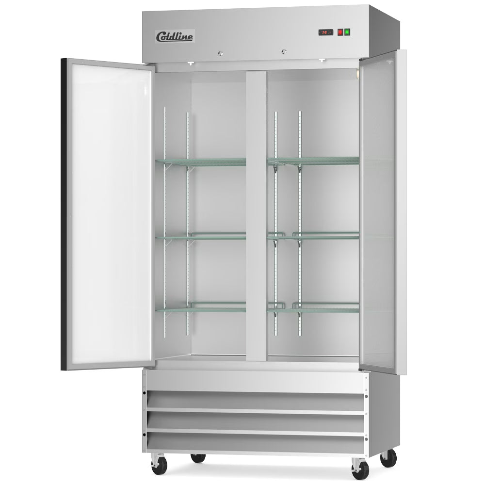 Coldline C35F — 40" Double Solid Door Reach-In Freezer, Stainless Steel