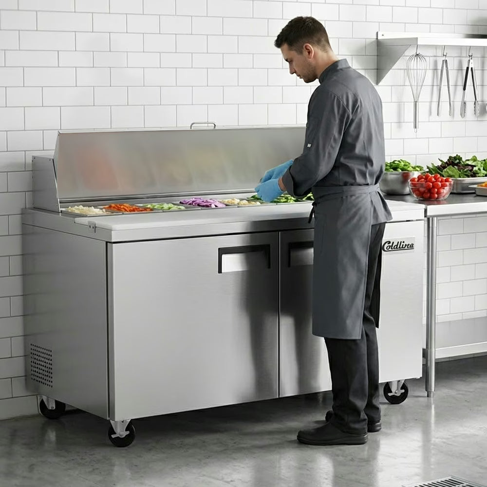 Coldline SP60 — 60" Refrigerated Sandwich Prep Table with Cutting Board