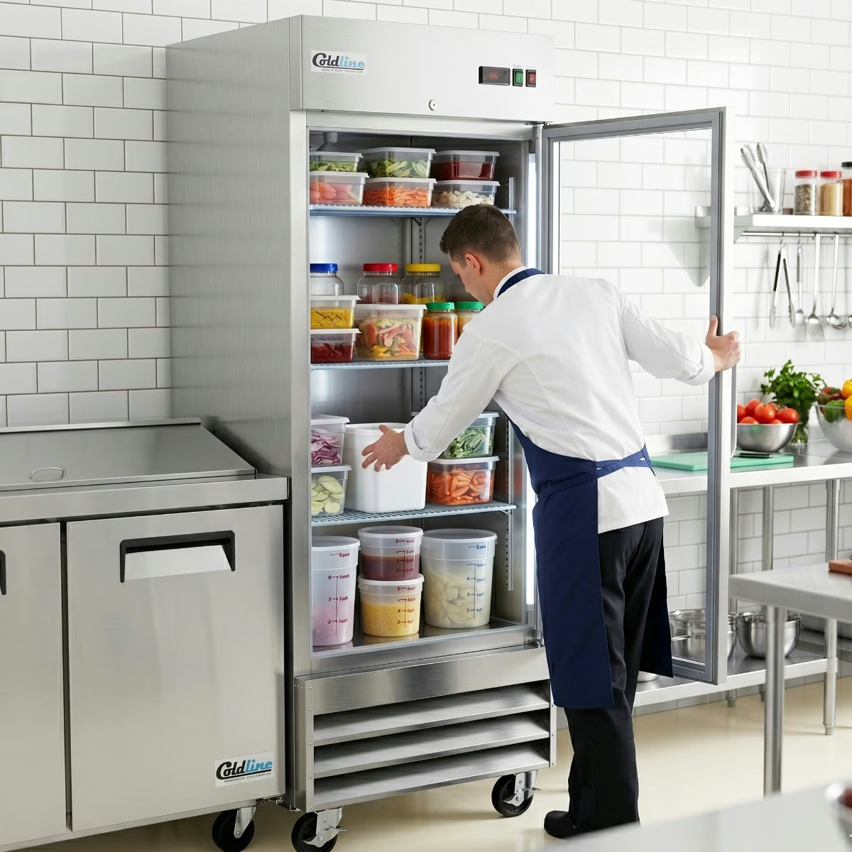 Coldline C-1RG — 29" Single Glass Door Reach-In Refrigerator, 23 Cu. Ft.