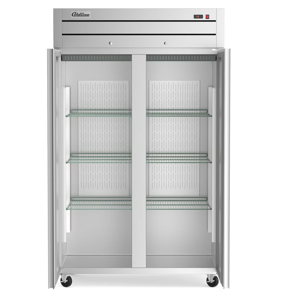 Coldline C-2RR-TM — 54" Solid Door Top Mount Reach-In Refrigerator, 43 Cu. Ft.