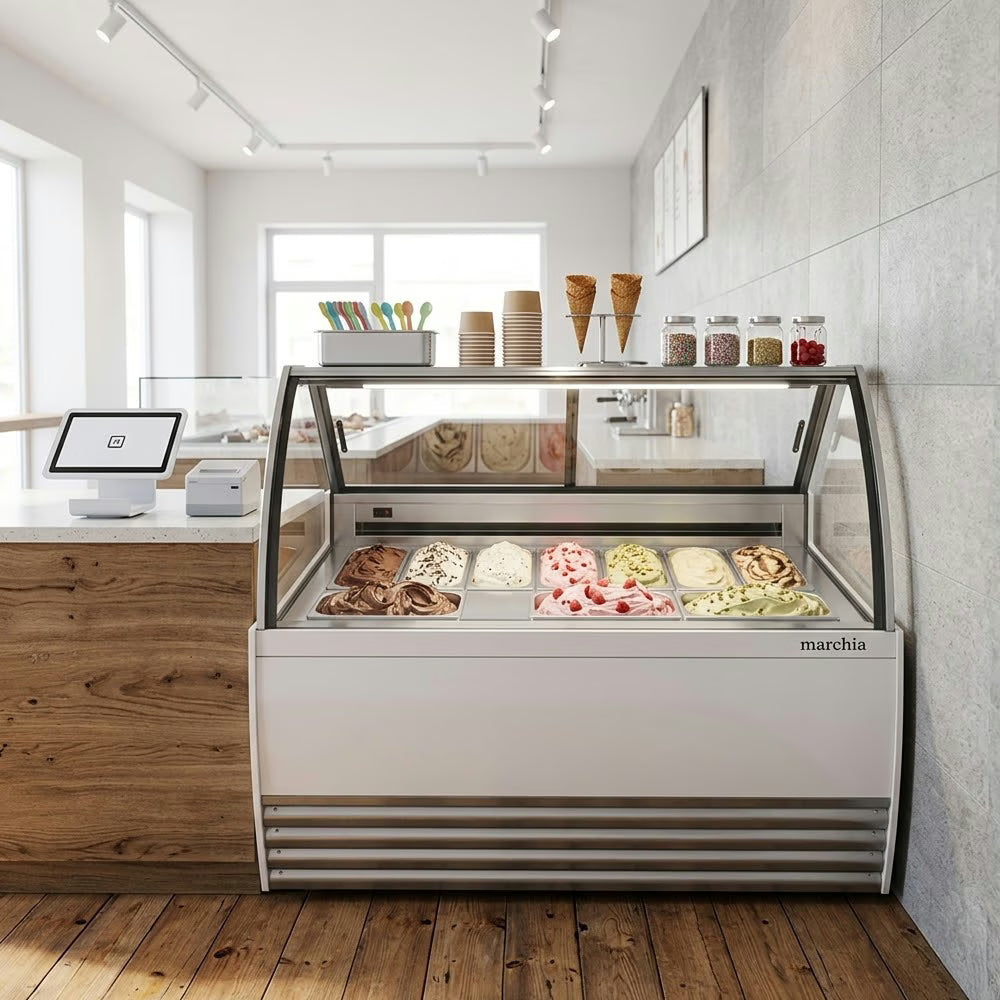 Marchia GIC-10 — 56" Gelato Ice Cream Dipping Cabinet, 10 Pans