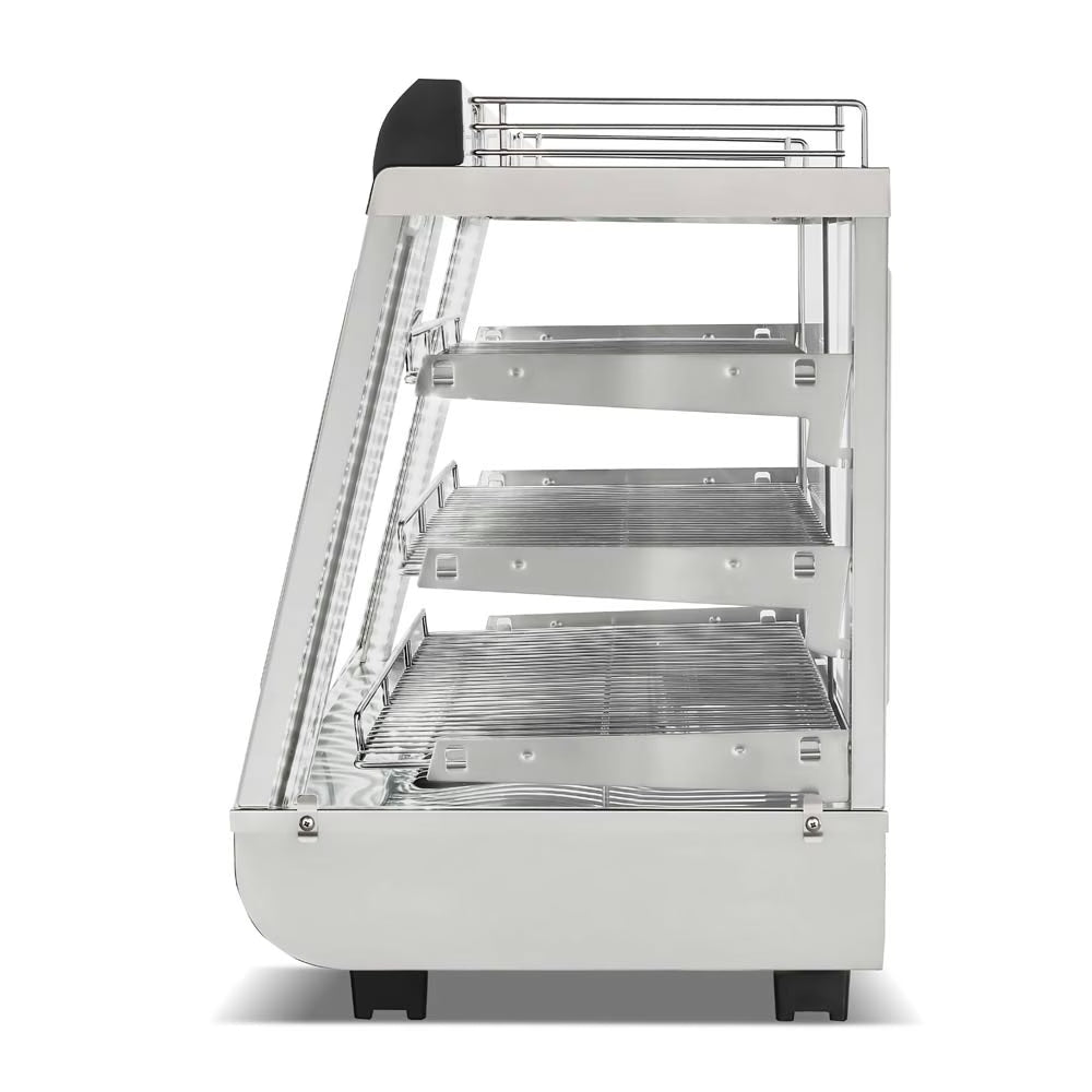Marchia SHCC76 — 14" Stainless Steel Heated Countertop Display, Front and Rear Access Doors