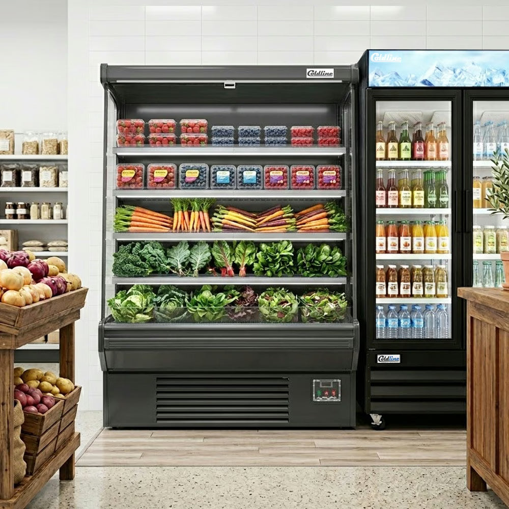 Coldline SOC-61-B — 61" Black Refrigerated Air Curtain Merchandiser