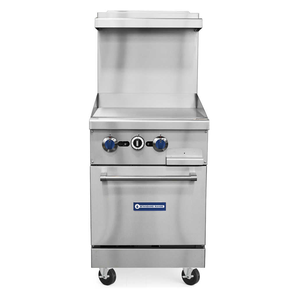 SR-R24-24MG-LP 24" Liquid Propane Commercial Range with 24" Griddle Top, 1 Oven