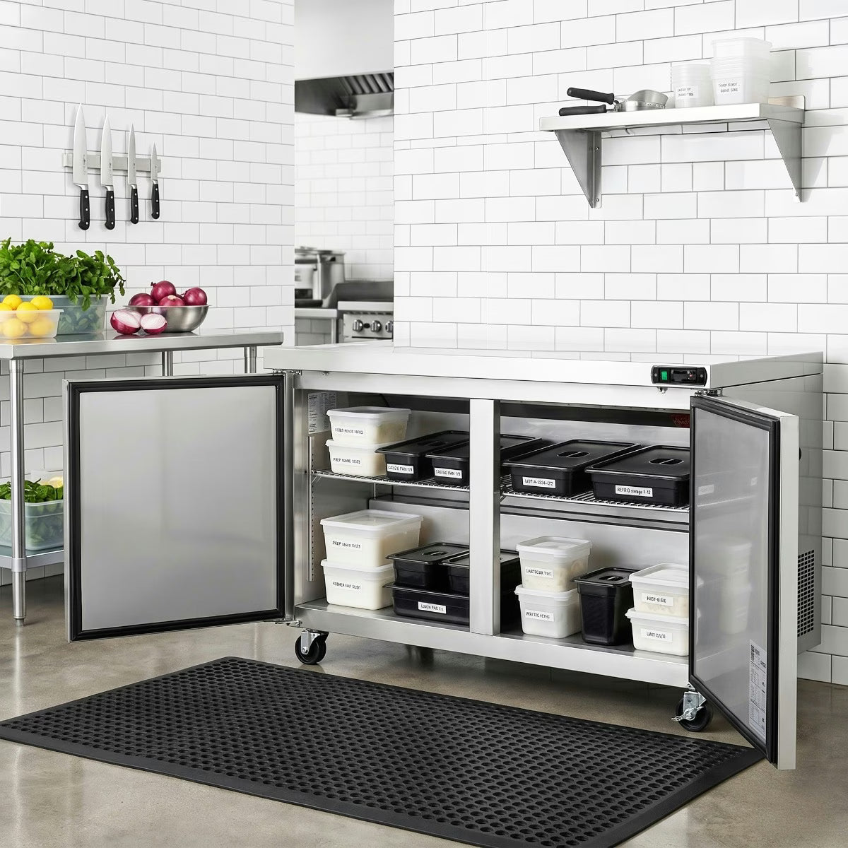 Coldline UCN-60R — 60" Narrow Depth Undercounter Worktop Refrigerator
