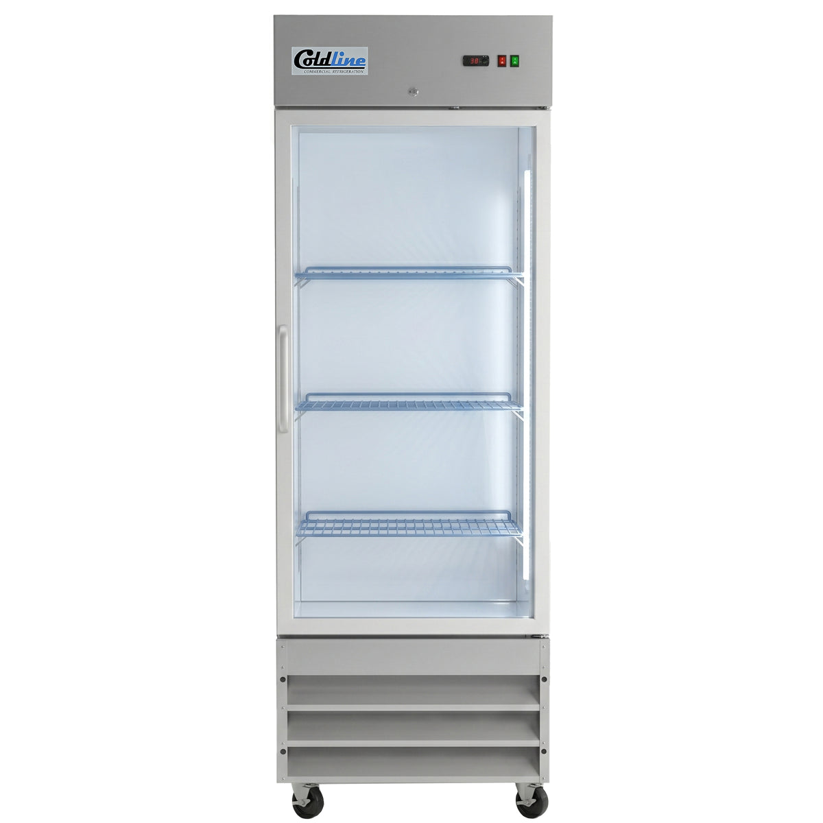 Coldline C-1RG 29 Inch Single Glass Door Reach-In Refrigerator