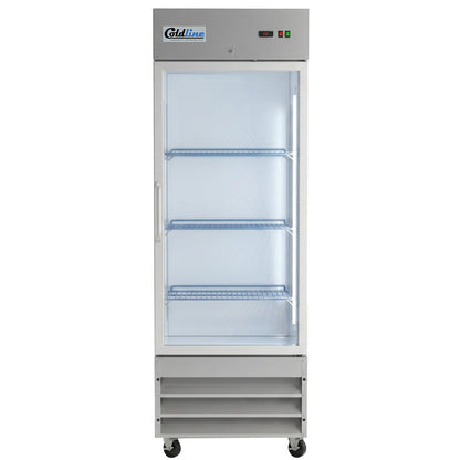 Coldline C-1RG 29 Inch Single Glass Door Reach-In Refrigerator