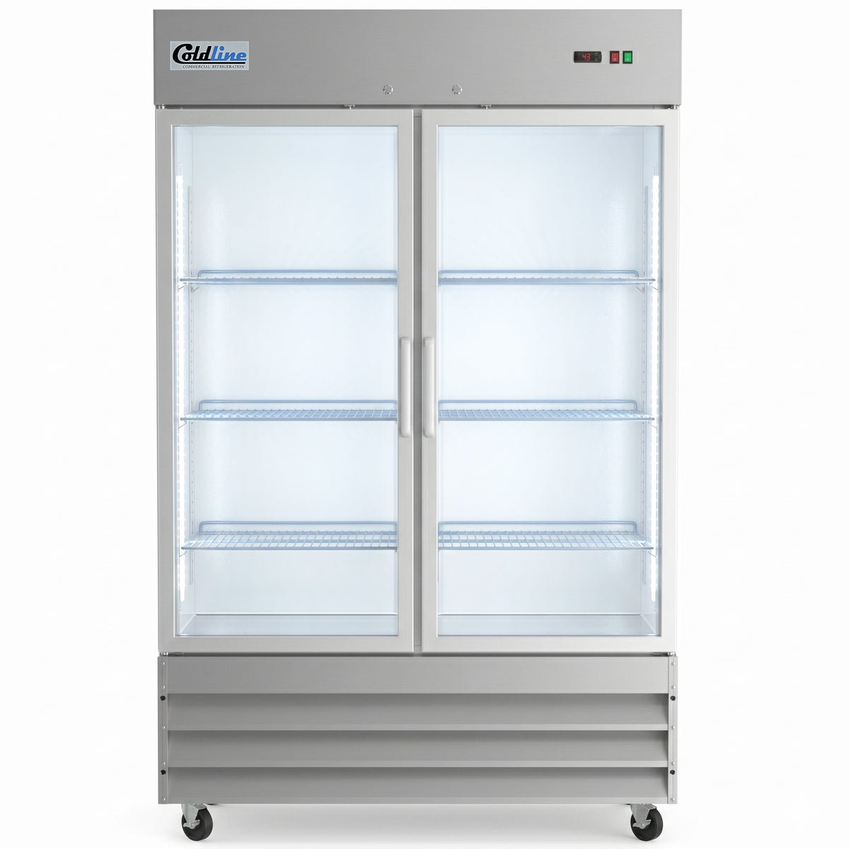 Coldline C-2RG 54 Inch Double Glass Door Reach-In Refrigerator