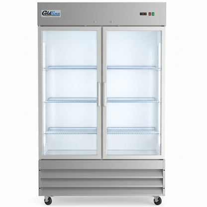 Coldline C-2RG 54 Inch Double Glass Door Reach-In Refrigerator