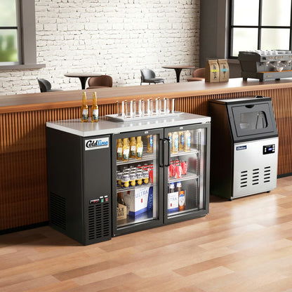 Coldline CBB-48G — 48" Swing Glass Door Back Bar Cooler, Black