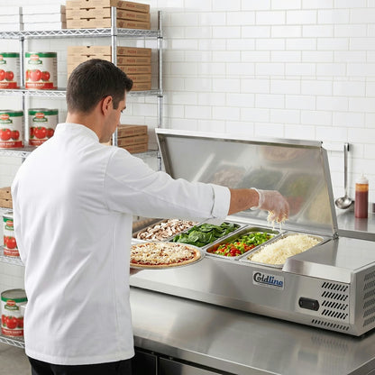 Coldline CTP48SS — 48" Refrigerated Countertop Salad Bar, Stainless Steel, 4 Pans