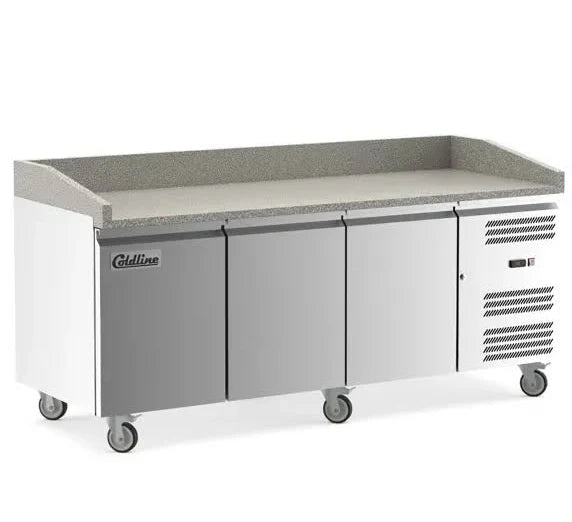 Coldline PDR-80N — 80" Refrigerated Pizza Prep / Dough Retarder with Marble Top
