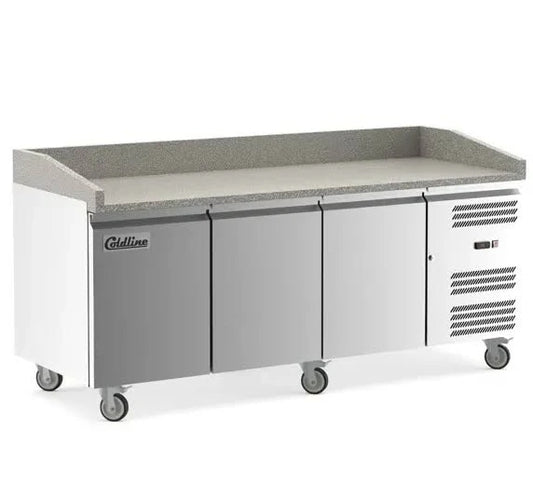 Coldline PDR-80N — 80" Refrigerated Pizza Prep / Dough Retarder with Marble Top
