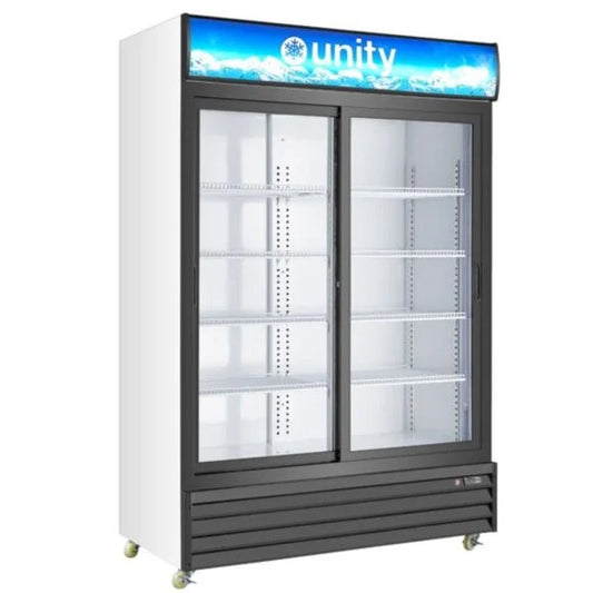 Unity U-GM2-S — 52" Two Sliding Glass Door Merchandiser Refrigerator