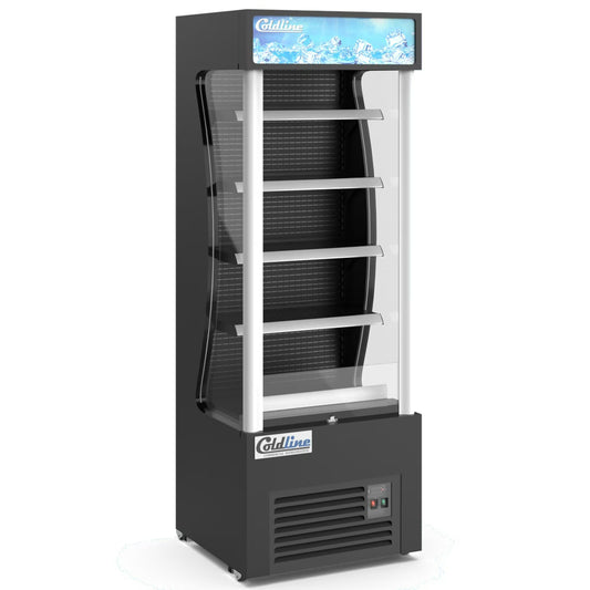 Coldline AOC-28-B — 28" Black Open Air Refrigerated Display Merchandiser