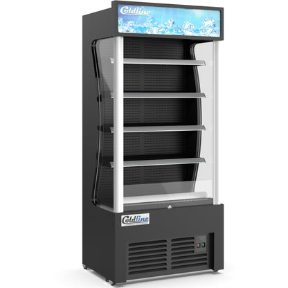 Coldline AOC-36-B — 36" Black Open Air Refrigerated Display Merchandiser