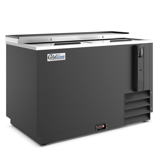 Coldline BBC-50 — 50" Horizontal Reach-In Black Bottle Cooler, 13 Cu. Ft.