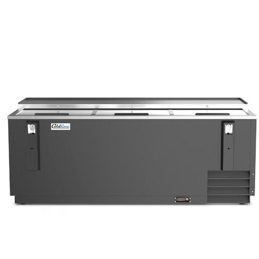 Coldline BBC-80 — 80" Horizontal Reach-In Black Bottle Cooler, 23 Cu. Ft.