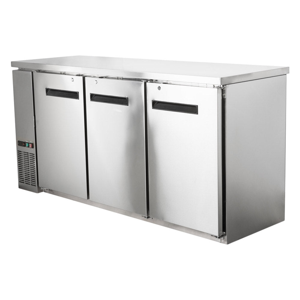 Universal Coolers BBCI-7224 72-inch 3-door solid door back bar cooler