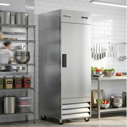 Coldline C-1FE — 29" Single Solid Door Reach-In Freezer, Stainless Steel