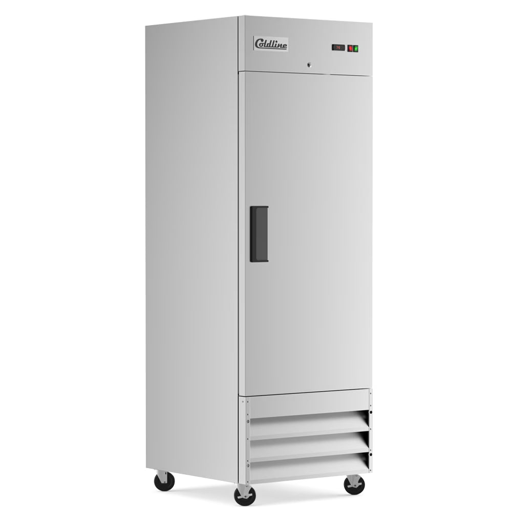 Coldline C-1FE — 29" Single Solid Door Reach-In Freezer, Stainless Steel