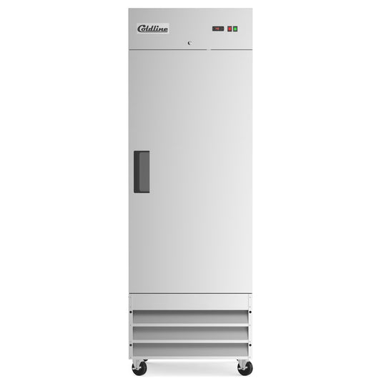 Coldline C-1RE — 29" Single Solid Door Reach-In Refrigerator, Stainless Steel