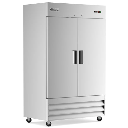 Coldline C-2FE — 54" Double Solid Door Reach-In Freezer, Stainless Steel