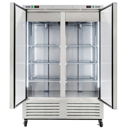 Coldline C-2RF — 54" Two Solid Door Dual Temperature Reach-In Refrigerator/Freezer Combo, Stainless Steel