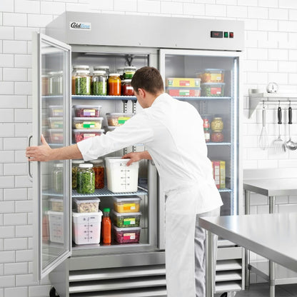 Coldline C-2RG — 54" Double Glass Door Reach-In Refrigerator, 47 Cu. Ft.