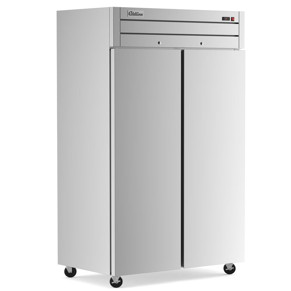 Coldline C-2RR-TM — 54" Solid Door Top Mount Reach-In Refrigerator, 43 Cu. Ft.