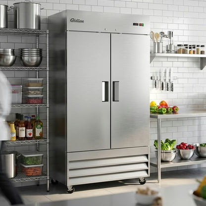 Coldline C35R — 40" Double Solid Door Reach-In Refrigerator, Stainless Steel