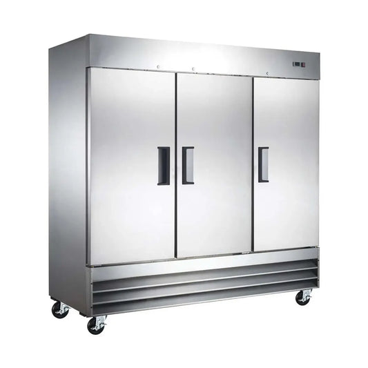 Coldline C-3FE — 81" Triple Solid Door Reach-In Freezer, Stainless Steel