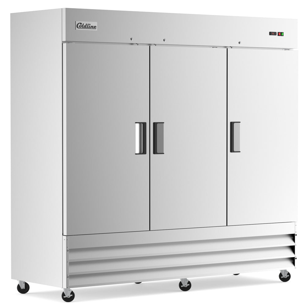 Coldline C-3RR 81 Inch Triple Door Reach-In Refrigerator