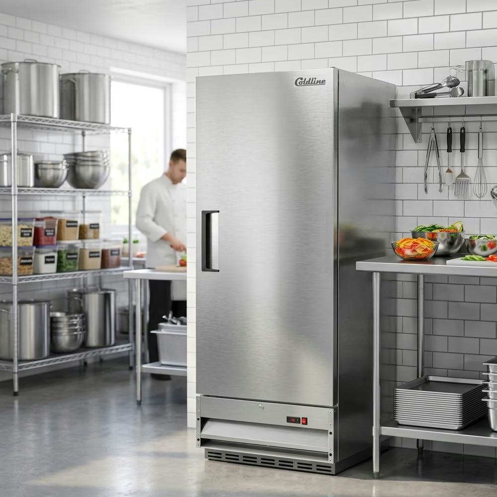 Coldline C12R — 25" Solid Door Reach-In Refrigerator, 11 Cu. Ft.