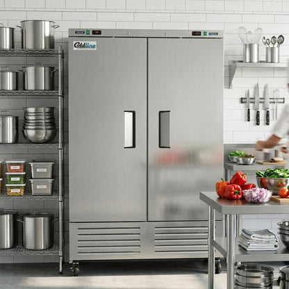 Coldline C-2RF — 54" Two Solid Door Dual Temperature Reach-In Refrigerator/Freezer Combo, Stainless Steel