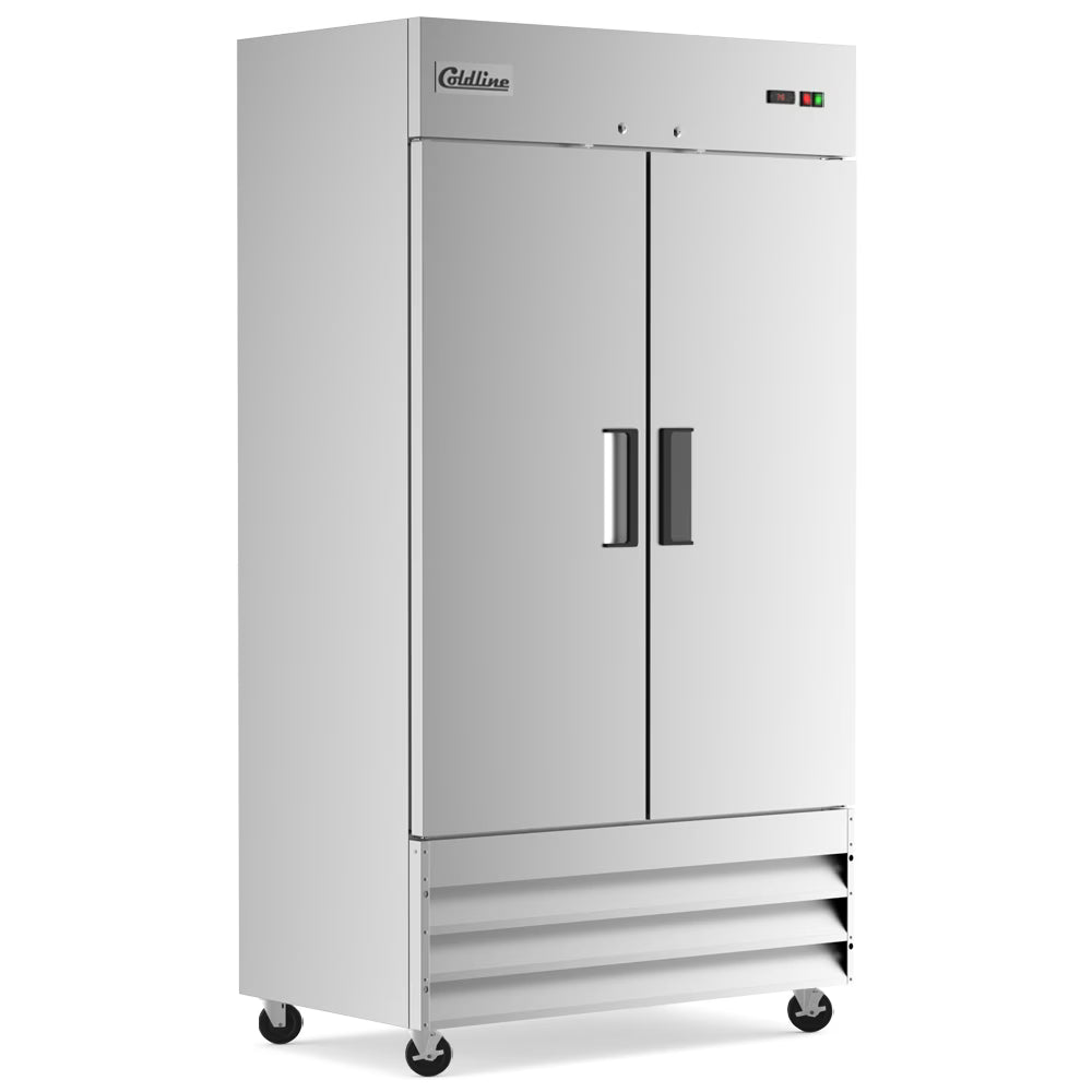 Coldline C35F — 40" Double Solid Door Reach-In Freezer, Stainless Steel