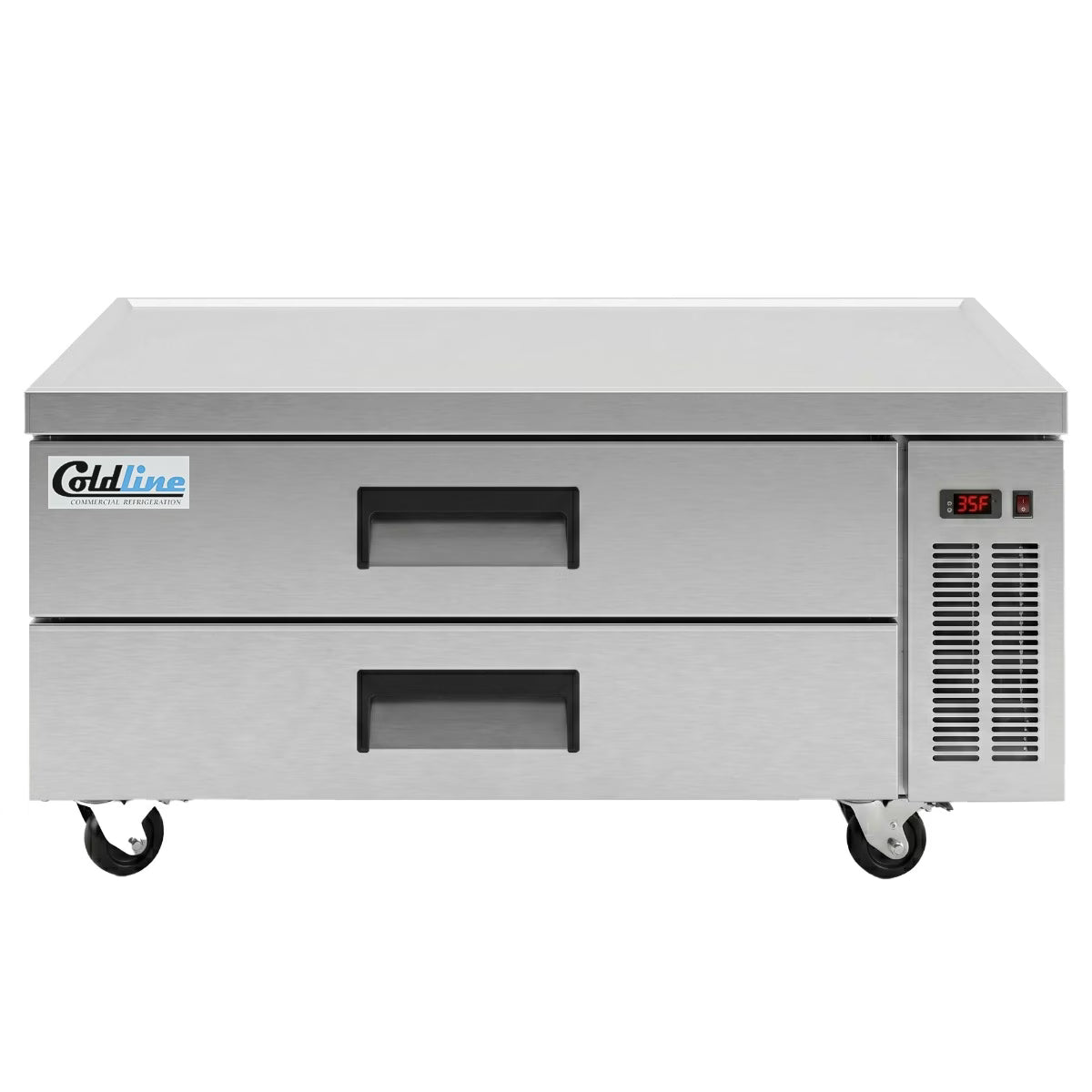 Coldline CB48 — 48" Two Drawer Refrigerated Chef Base, Stainless Steel
