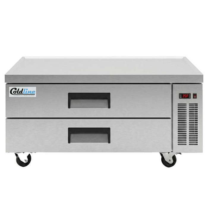 Coldline CB48 — 48" Two Drawer Refrigerated Chef Base, Stainless Steel