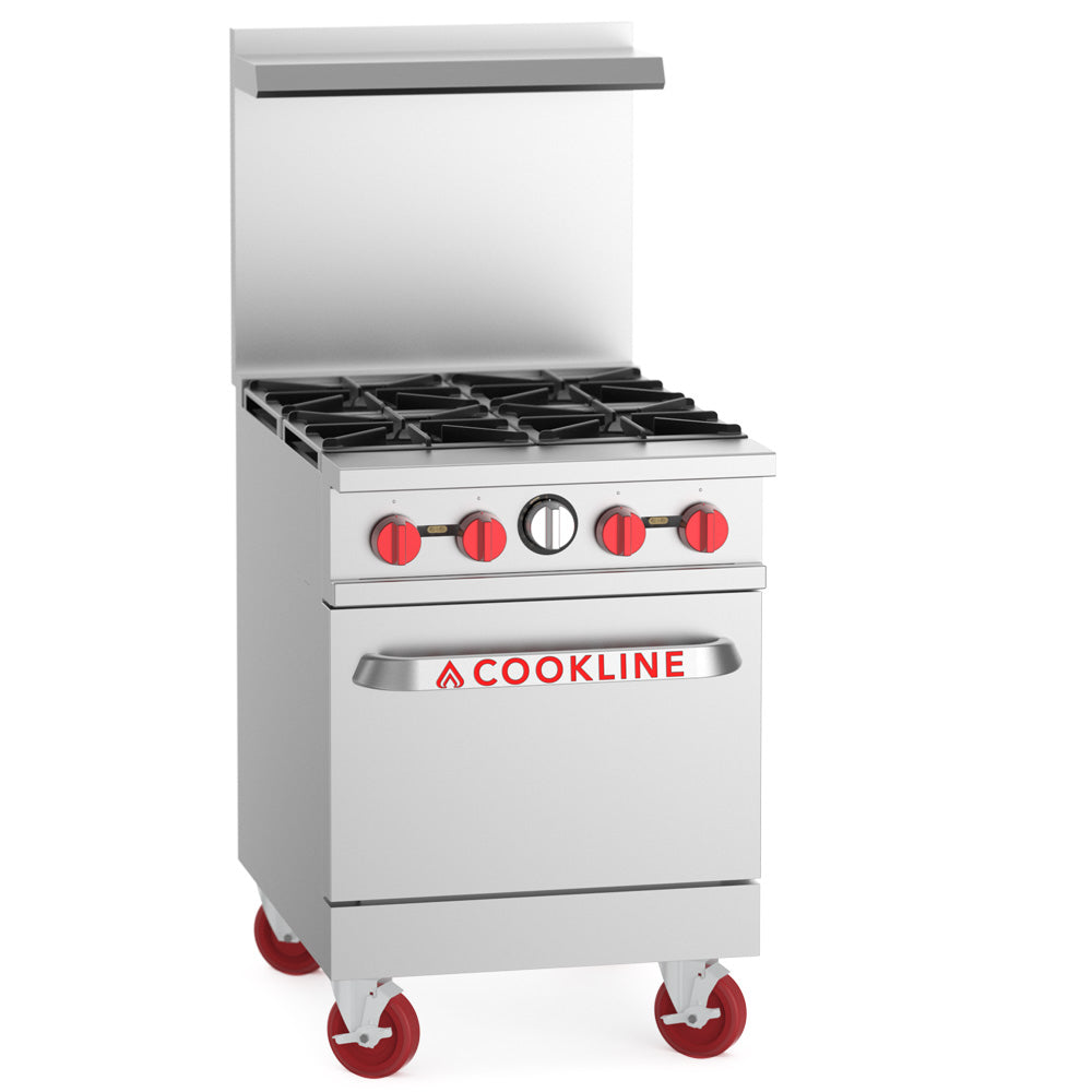 Cookline CR24-4-NG 24 inch 4 Burner Range with Oven