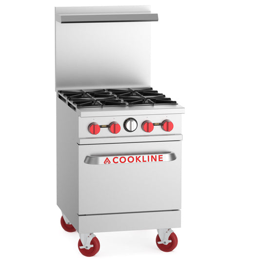 Cookline CR24-4-NG 24 inch 4 Burner Range with Oven