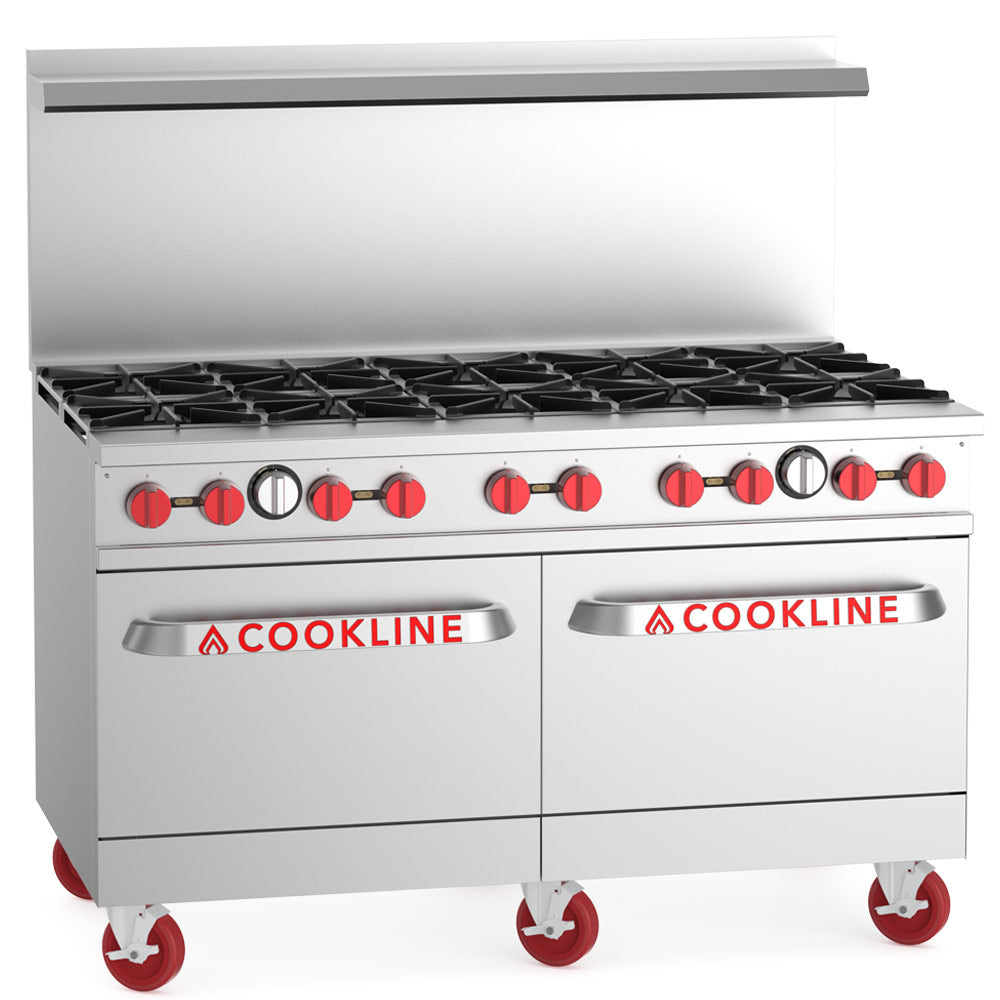 Cookline CR60-10-NG 60 inch 10 Burner Range with 2 Ovens