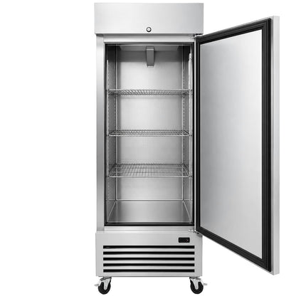 Evercool E-1RE — 29" Solid Door Reach-In Refrigerator, 20.3 Cu. Ft.