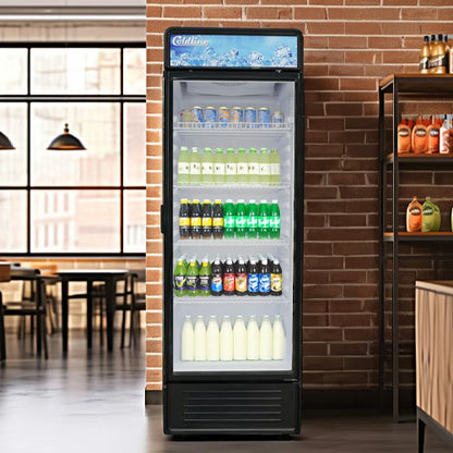 Coldline G12E-B — 24" Single Glass Door Merchandiser Refrigerator, Black