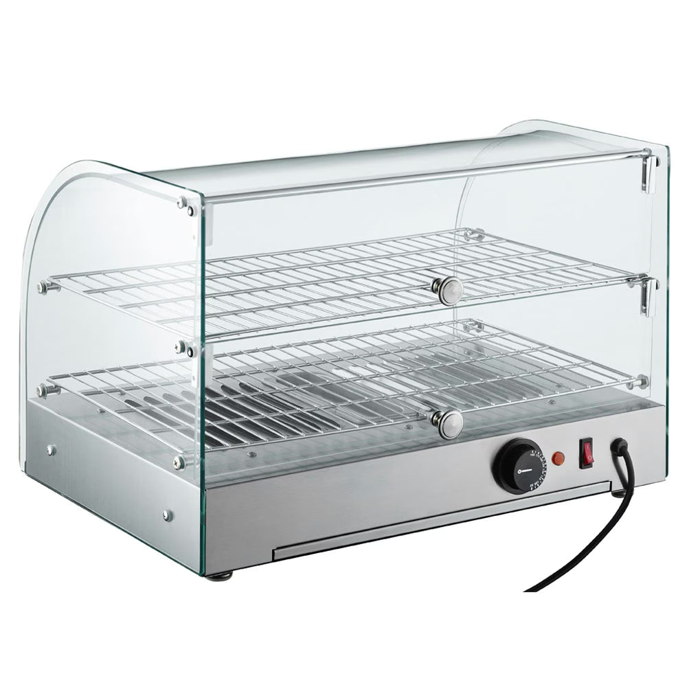 Marchia HCA45 — 22" Curved Glass Countertop Hot Food Warmer Display Case