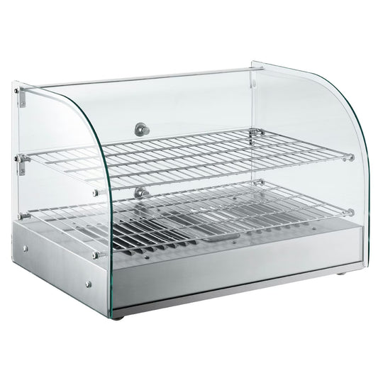 Marchia HCA45 — 22" Curved Glass Countertop Hot Food Warmer Display Case