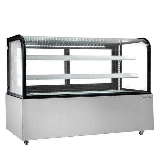 Marchia MB72 — 72" Curved Glass Refrigerated Bakery Display Case