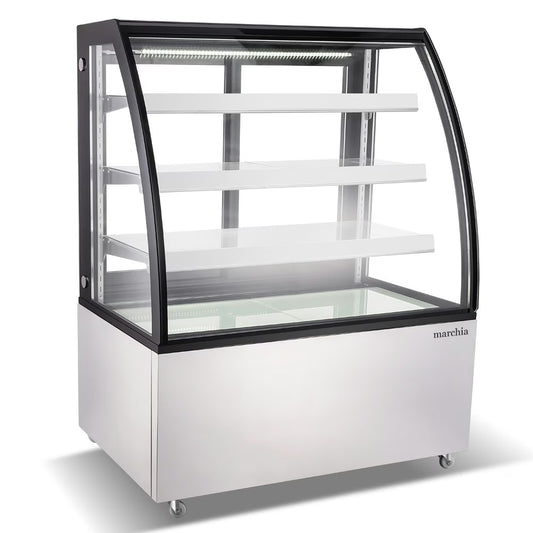 Marchia MBT48 — 48" Curved Glass Refrigerated Bakery Display Case