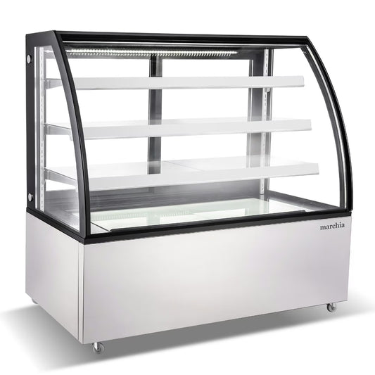 Marchia MBT60 — 60" Curved Glass Refrigerated Bakery Display Case