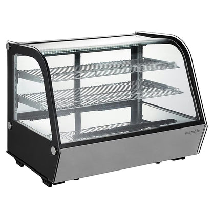 Marchia MDC161 — 36" Refrigerated Curved Glass Countertop Display Case