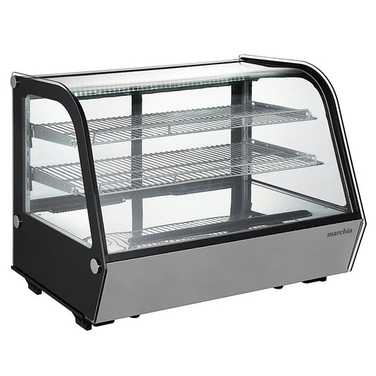 Marchia MDC161 — 36" Refrigerated Curved Glass Countertop Display Case